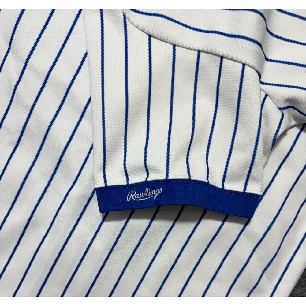 Vintage Chicago Cubs Rawlings Baseball Jersey Mens 36 White Pinstripe MLB USA - Picture 4 of 8